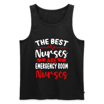 Emergency Room Nurse Best Nurses ER Nurse - Men's Premium Organic Tank Top - black - Front - Michal (187cm)