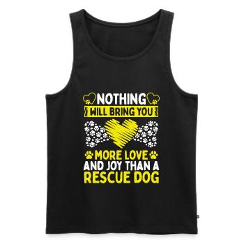 Dog Rescue Rien ne vous apporte plus d’amour Animal - Débardeur bio Premium Homme - noir - Devant - Michal (187cm)