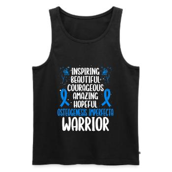 Osteogenesis Imperfecta Awareness Movement Warrior - Männer Premium Bio Tank Top - Schwarz - Vorne - Michal (187cm)