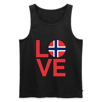 Norwegen - Männer Premium Bio Tank Top - Schwarz - Vorne - Michal (187cm)