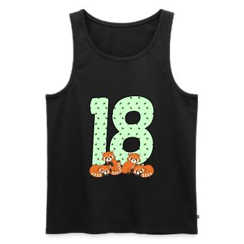 18th birthday - Men's Premium Organic Tank Top - black - Front - Michal (187cm)