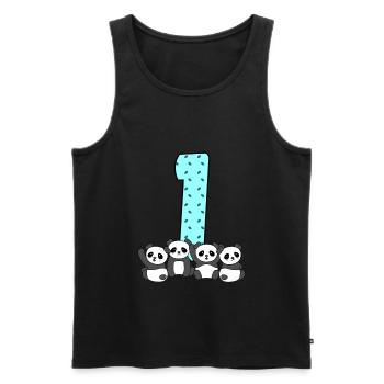 1. Geburtstag - Männer Premium Bio Tank Top - Schwarz - Vorne - AI Model Male 178 light (178cm)