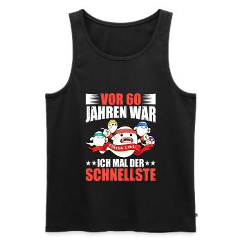 60 Jahren War Ich Der Schnellste Geburtstag - Männer Premium Bio Tank Top - Schwarz - Vorne - Michal (187cm)