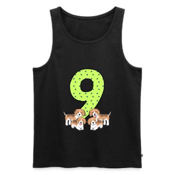 9. Geburtstag - Männer Premium Bio Tank Top - Schwarz - Vorne - AI Model Male 178 light (178cm)