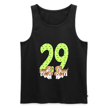 29. Geburtstag - Männer Premium Bio Tank Top - Schwarz - Vorne - AI Model Male 178 light (178cm)