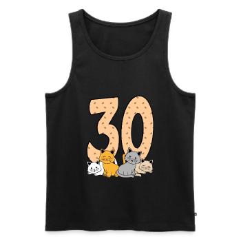 30e anniversaire - Débardeur bio Premium Homme - noir - Devant - Michal (187cm)