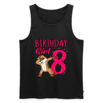 8. Geburtstag - Männer Premium Bio Tank Top - Schwarz - Vorne - Michal (187cm)