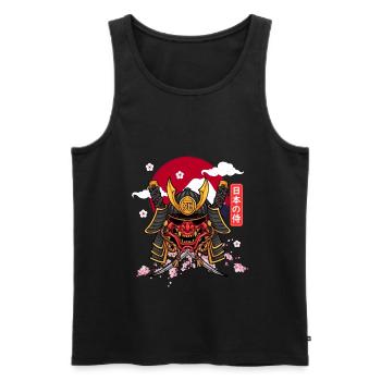 Guerrier samouraï japonais seigneur de guerre - Débardeur bio Premium Homme - noir - Devant - AI Model Male 178 light (178cm)