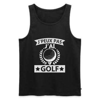 Je Peux Pas J'ai Golf - Débardeur bio Premium Homme - noir - Devant - Michal (187cm)