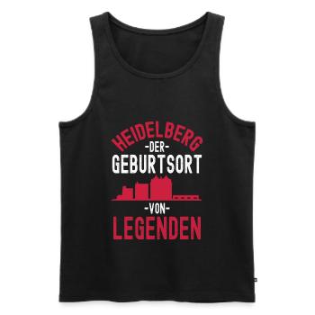 Heidelberg - Männer Premium Bio Tank Top - Schwarz - Vorne - Michal (187cm)