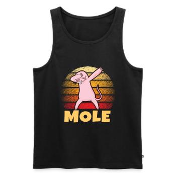 Dabbing Naked Mole Rat Geschenk - Männer Premium Bio Tank Top - Schwarz - Vorne - Michal (187cm)