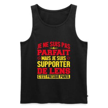 Je Suis Un Supporter De Lens Parfait - Débardeur bio Premium Homme - noir - Devant - AI Model Male 178 light (178cm)