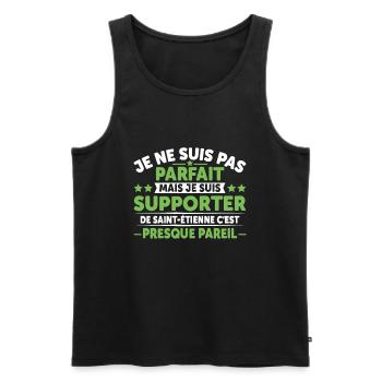 Supporter De Saint Étienne - Débardeur bio Premium Homme - noir - Devant - Michal (187cm)