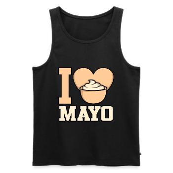 I Coeur Mayo Cadeau - Débardeur bio Premium Homme - noir - Devant - AI Model Male 178 light (178cm)