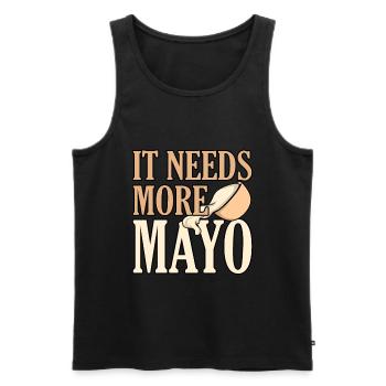 Eat mayonnaise gift - Men's Premium Organic Tank Top - black - Front - AI Model Male 178 light (178cm)
