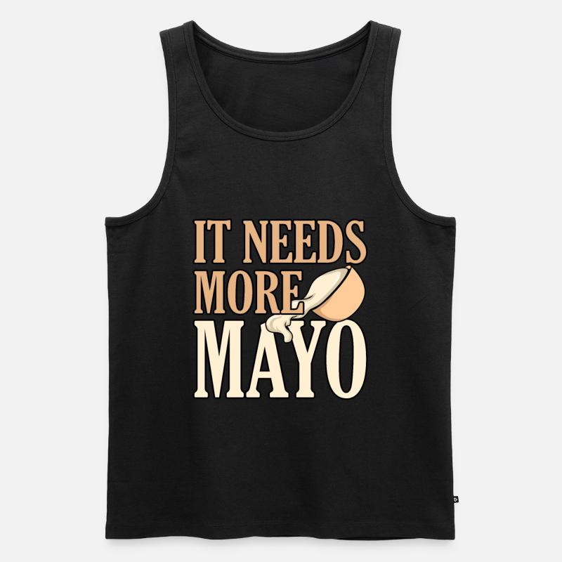 Essen Sie Mayonnaise geschenk - Männer Premium Bio Tank Top - Schwarz