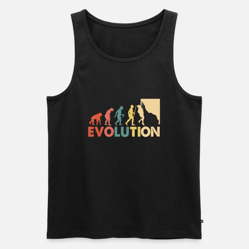 Klettern Evolution Escalade - Männer Premium Bio Tank Top - Schwarz