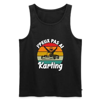 Ich kann nicht Karting haben - Männer Premium Bio Tank Top - Schwarz - Vorne - AI Model Male 178 light (178cm)