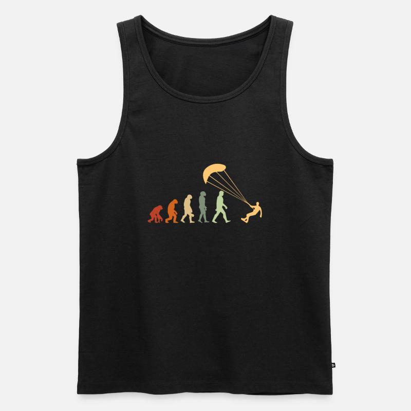 Evolution des Drachens - Männer Premium Bio Tank Top - Schwarz