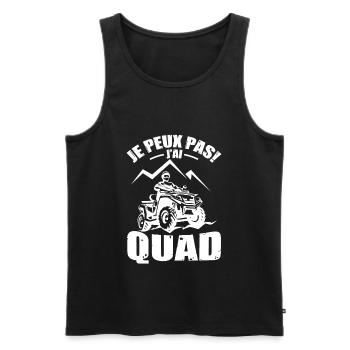 Je Peux Pas J'ai Quad - Débardeur bio Premium Homme - noir - Devant - Michal (187cm)