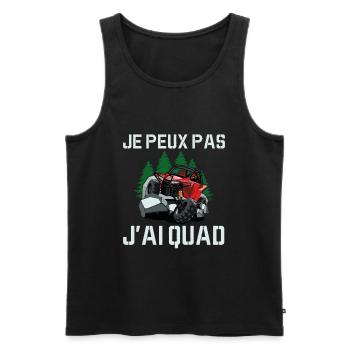 Je Peux Pas J'ai Quad - Débardeur bio Premium Homme - noir - Devant - Michal (187cm)