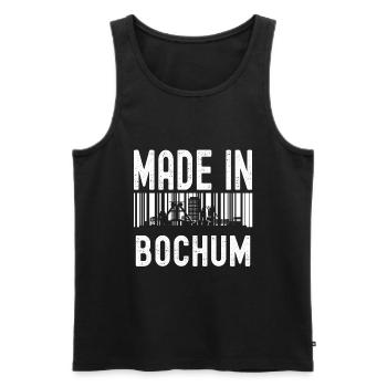 Bochum - Männer Premium Bio Tank Top - Schwarz - Vorne - Michal (187cm)