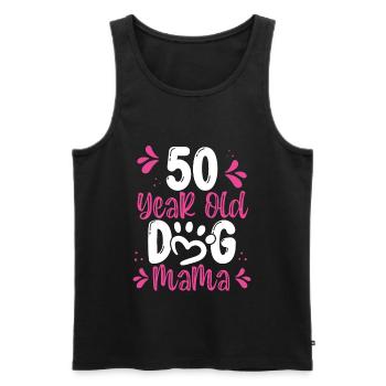 Chien de 50 ans Maman 50e anniversaire pour chien - Débardeur bio Premium Homme - noir - Devant - Michal (187cm)