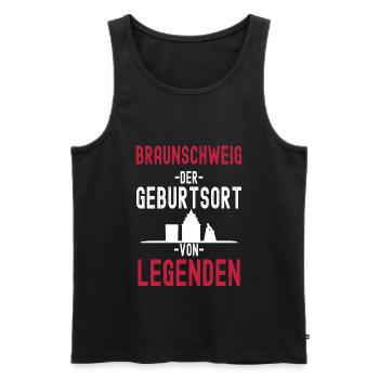 Braunschweig - Männer Premium Bio Tank Top - Schwarz - Vorne - Michal (187cm)