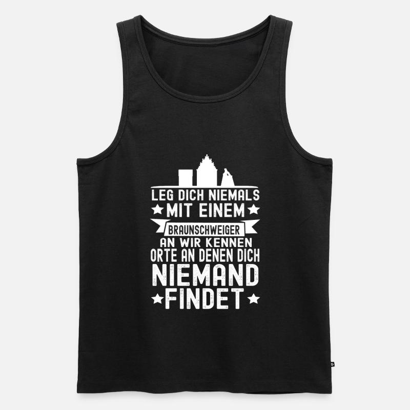 Braunschweig - Männer Premium Bio Tank Top - Schwarz