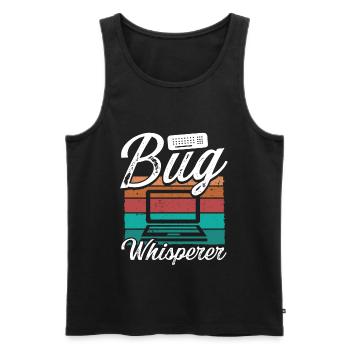 Quality Assurance Bug QA Engineering Code Tester - Men's Premium Organic Tank Top - black - Front - Michal (187cm)