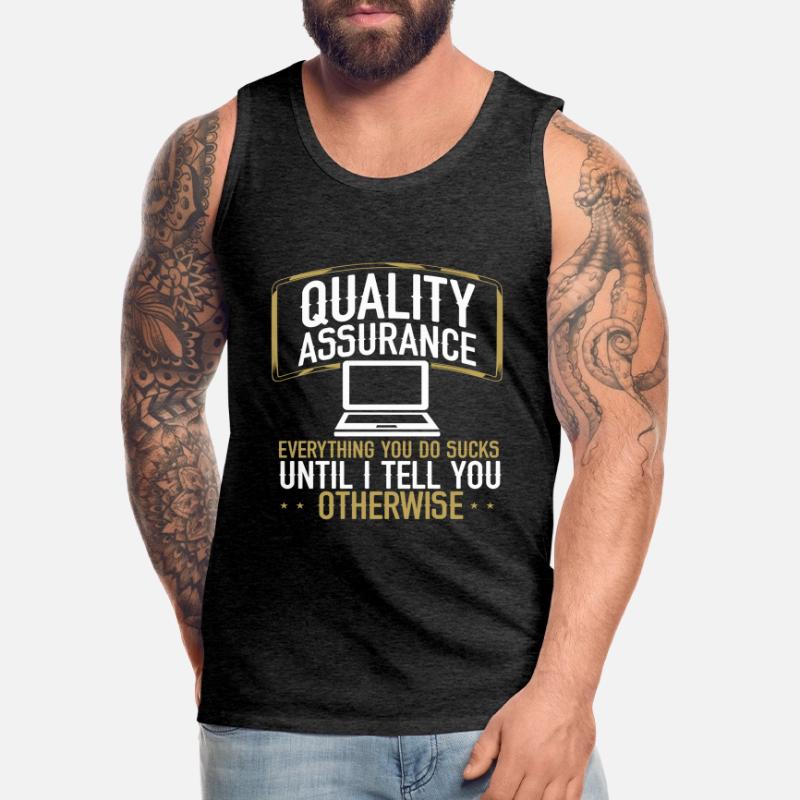 QA Engineering Code Testing Quality Assurance Männer Premium Bio Tank Top