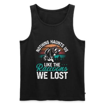 Raccoon Hunting Funny Raccoon Hunter Enthusiast - Männer Premium Bio Tank Top - Schwarz - Vorne - Michal (187cm)