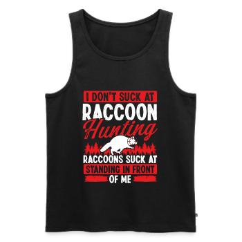 Raccoon Hunting Raccoon Hunter Removal Tech - Men's Premium Organic Tank Top - black - Front - Michal (187cm)
