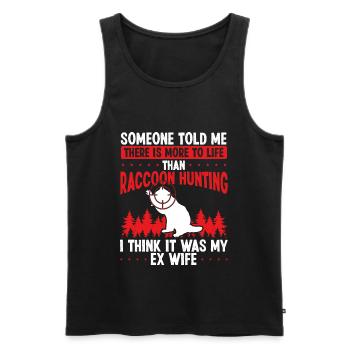 Raccoon Slayer Raccoon Removal Technician - Männer Premium Bio Tank Top - Schwarz - Vorne - Michal (187cm)