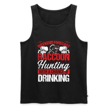 Raccoon Slayer Drinking Team Raccoon Removal - Männer Premium Bio Tank Top - Schwarz - Vorne - Michal (187cm)