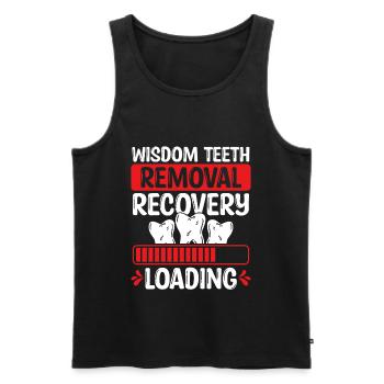 Wisdom Teeth Removal Wisdom Tooth Survivor - Men's Premium Organic Tank Top - black - Front - AI Model Male 178 light (178cm)