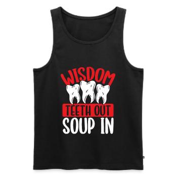 Wisdom Tooth Out Funny Wisdom Teeth Removal - Men's Premium Organic Tank Top - black - Front - AI Model Male 178 light (178cm)