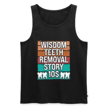 Wisdom Teeth Removal Story Wisdom Tooth - Men's Premium Organic Tank Top - black - Front - AI Model Male 178 light (178cm)