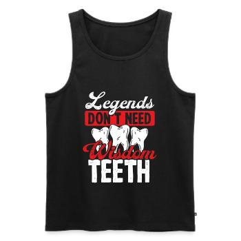 Funny Wisdom Teeth Removal Wisdom Tooth Surgery - Men's Premium Organic Tank Top - black - Front - AI Model Male 178 light (178cm)