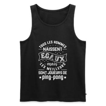 Less Meilleurs Hommes Sont Joueurs De Ping Pong - Débardeur bio Premium Homme - noir - Devant - Michal (187cm)