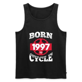 Geboren 1997 zum Radfahren Geburtstag Fahrrad Rad - Männer Premium Bio Tank Top - Schwarz - Vorne - Michal (187cm)