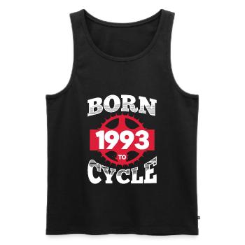 Geboren 1993 zum Radfahren Geburtstag Fahrrad Rad - Männer Premium Bio Tank Top - Schwarz - Vorne - Michal (187cm)