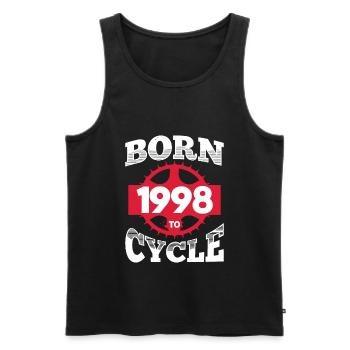 Geboren 1998 zum Radfahren Geburtstag Fahrrad Rad - Männer Premium Bio Tank Top - Schwarz - Vorne - Michal (187cm)