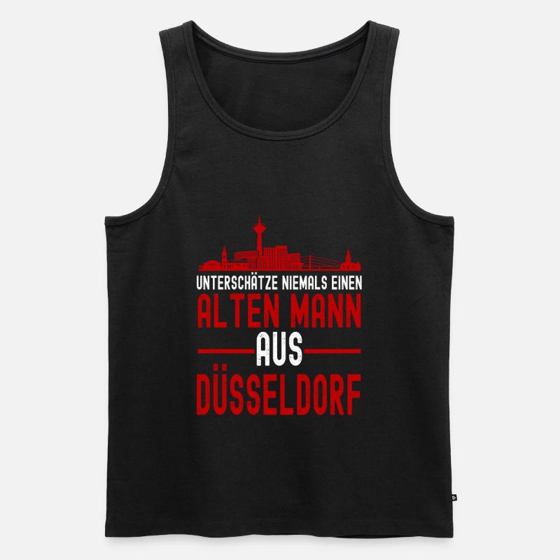 Düsseldorf - Männer Premium Bio Tank Top - Schwarz