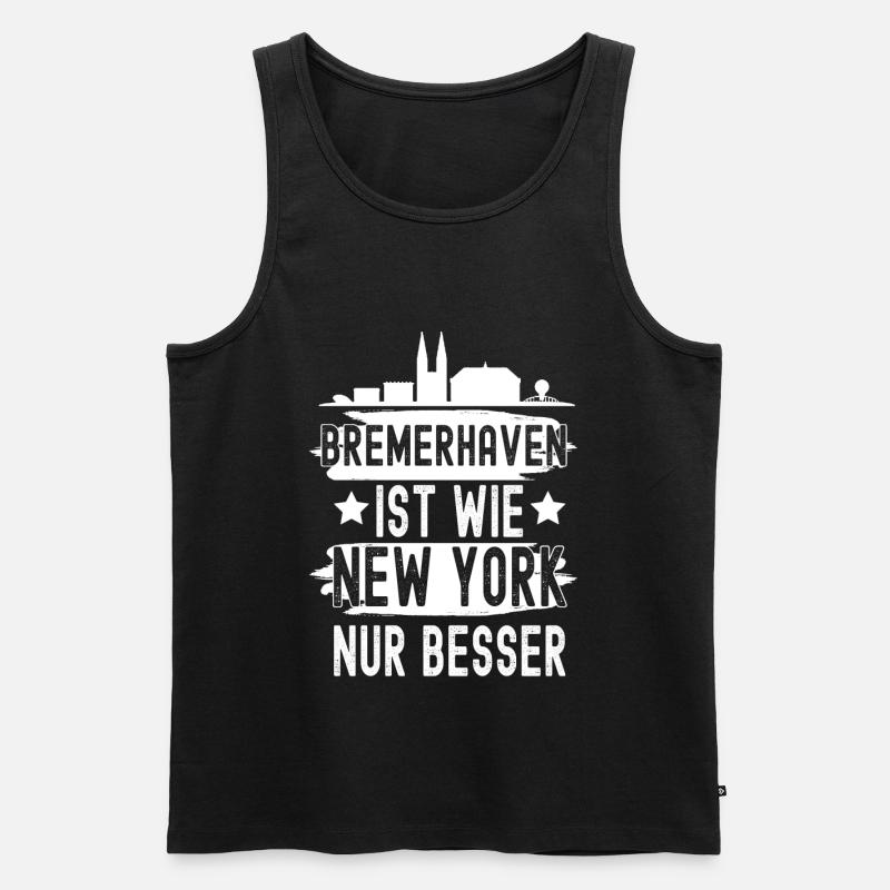 Bremenerhaven - Männer Premium Bio Tank Top - Schwarz