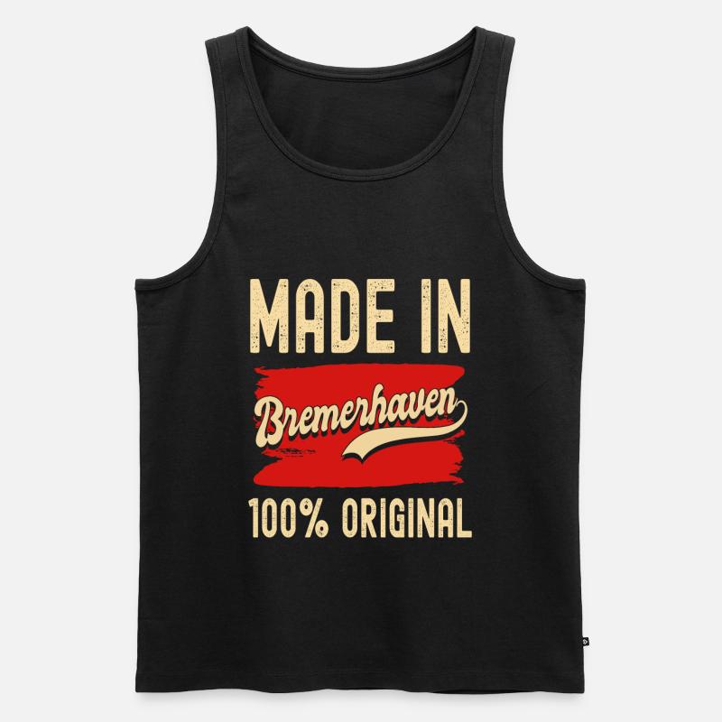 Bremenerhaven - Männer Premium Bio Tank Top - Schwarz