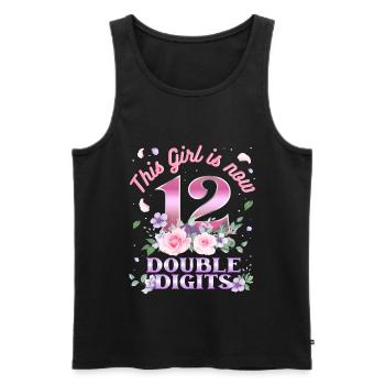 Dieses Mädchen Ist Jetzt 12 Double Digits 12. - Männer Premium Bio Tank Top - Schwarz - Vorne - AI Model Male 178 light (178cm)