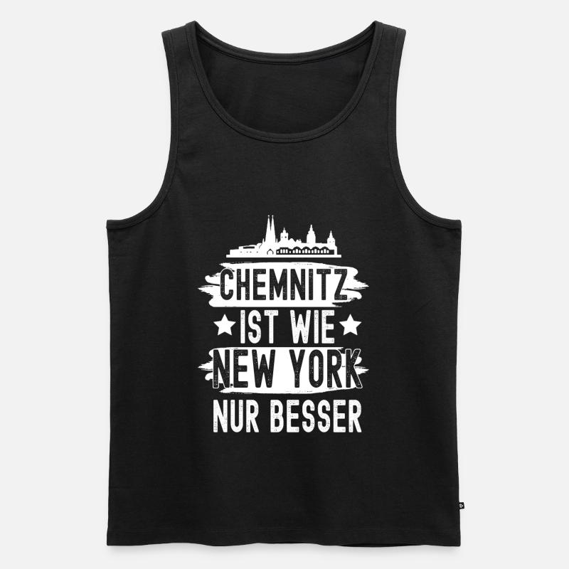 Chemnitz - Männer Premium Bio Tank Top - Schwarz