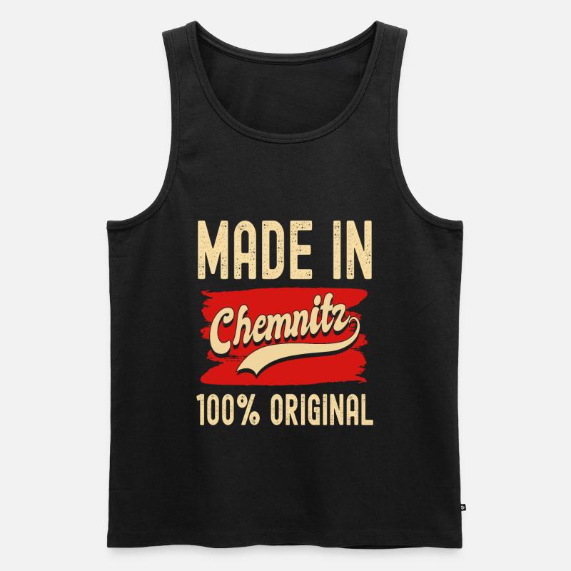 Chemnitz - Männer Premium Bio Tank Top - Schwarz