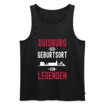 Duisburg - Männer Premium Bio Tank Top - Schwarz - Vorne - Michal (187cm)